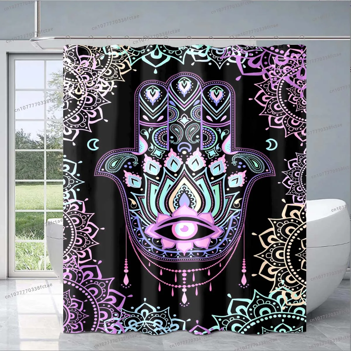 3D Evil Eye Nazar Tree of Life Shower Curtain Eye of Horus Shower Curtain Adult Kid's Bathroom Fashion Decorative Shower Curtain