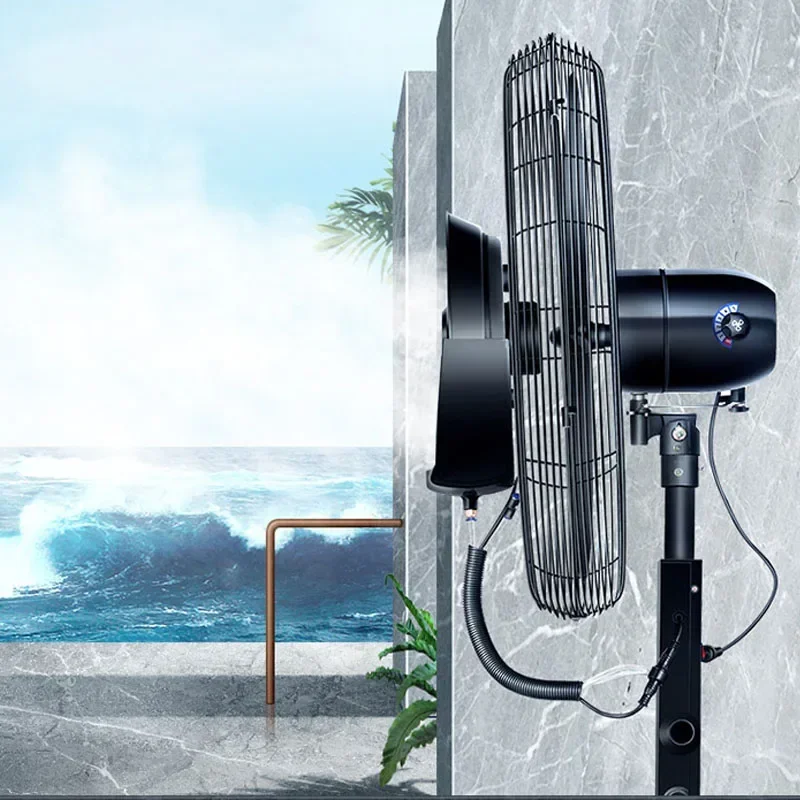 مروحة رذاذ صناعية تبريد تجارية خارجية رذاذ الماء تبريد المياه ترطيب عالية الطاقة مروحة أرضية الانحلال للمياه