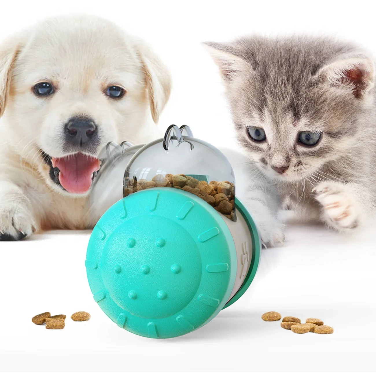 Pet Food Dropping Toys No Tumbler Educational Leaky Ball Pet Slow Food Toys Safer without Battery