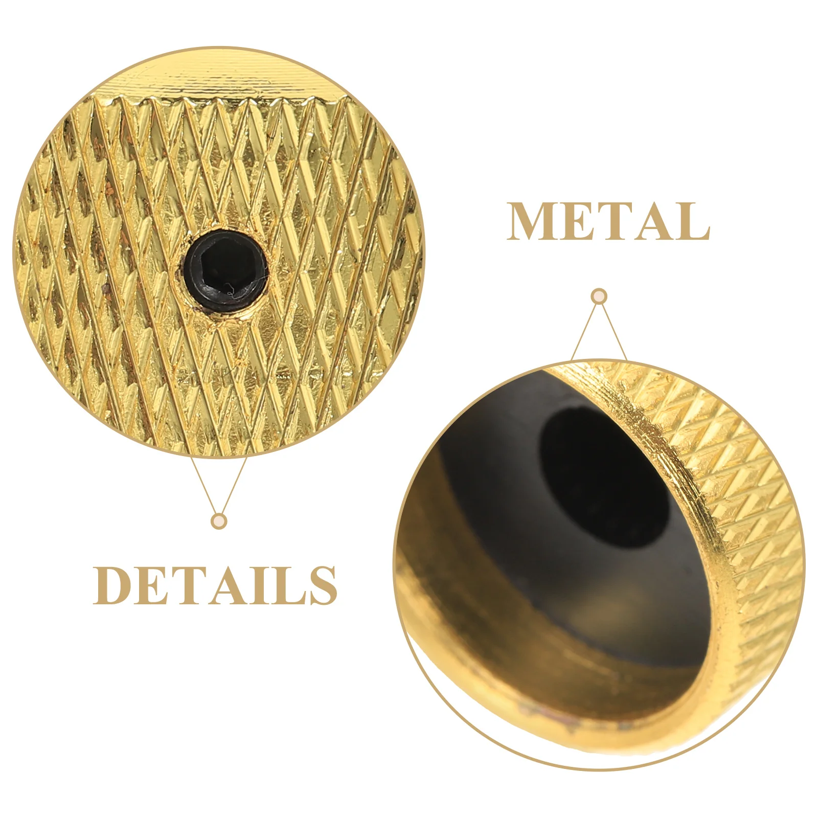 

4pcs Electric Volume Knob Guitar Bass Potentiometer Control Replacement Durable Solid Anti-Corrosive Metal Knob For Guitar