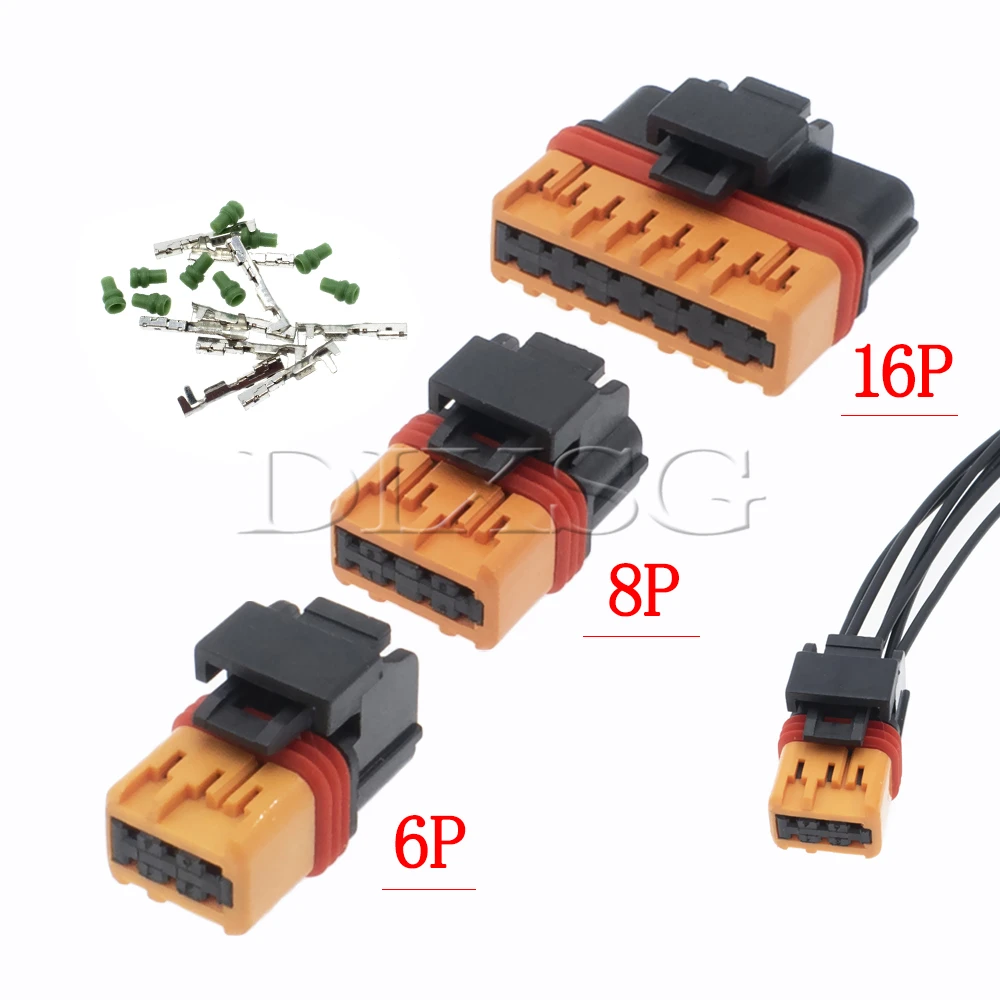 1 Set 6/8/16 Pin 55577-C-6P 8P 16P Waterproof Socket for No.9 MZ Maverick Core Motor Hall Switching Cable Controller Plug