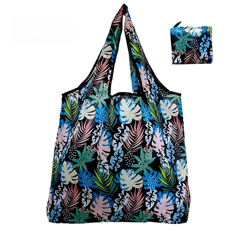 

Foldable Oxford Tote Bag,Eco-Friendly Heavy Duty Reusable Grocery Bag with Stylish Floral Print,Washable&Portable,flamingo