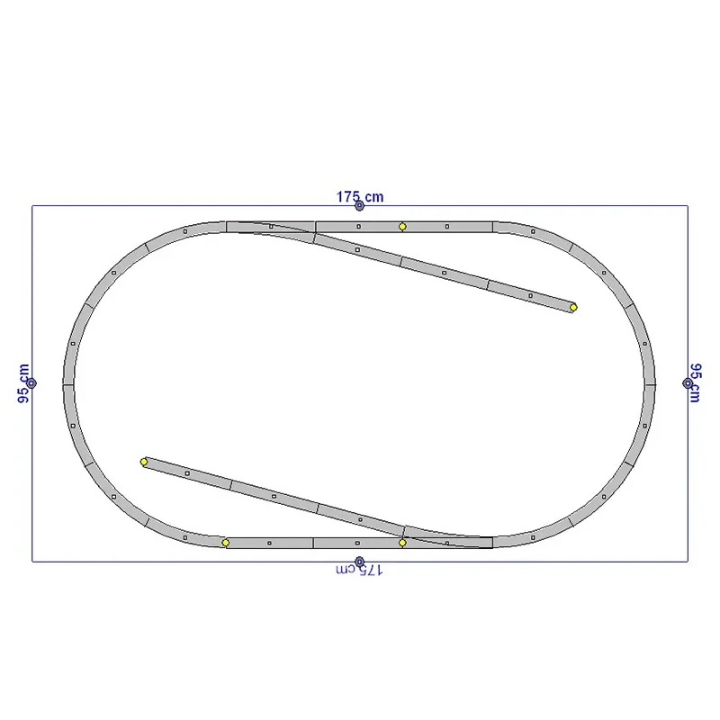 PIKO HO Type 1/87 treinmodel spoorrailset met veel opties, maten zoals afgebeeld in de afbeelding, beste keuze voor beginners