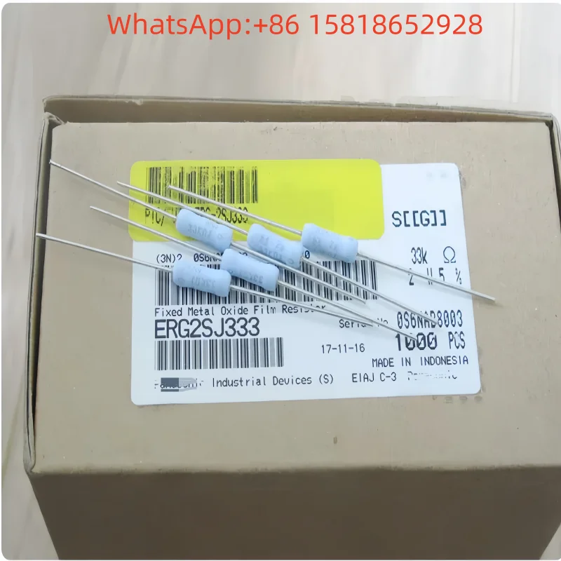 10pcs 2W 33K Resistor Metal Oxide Film Copper Leads ERG2SJ333 Original from Japan