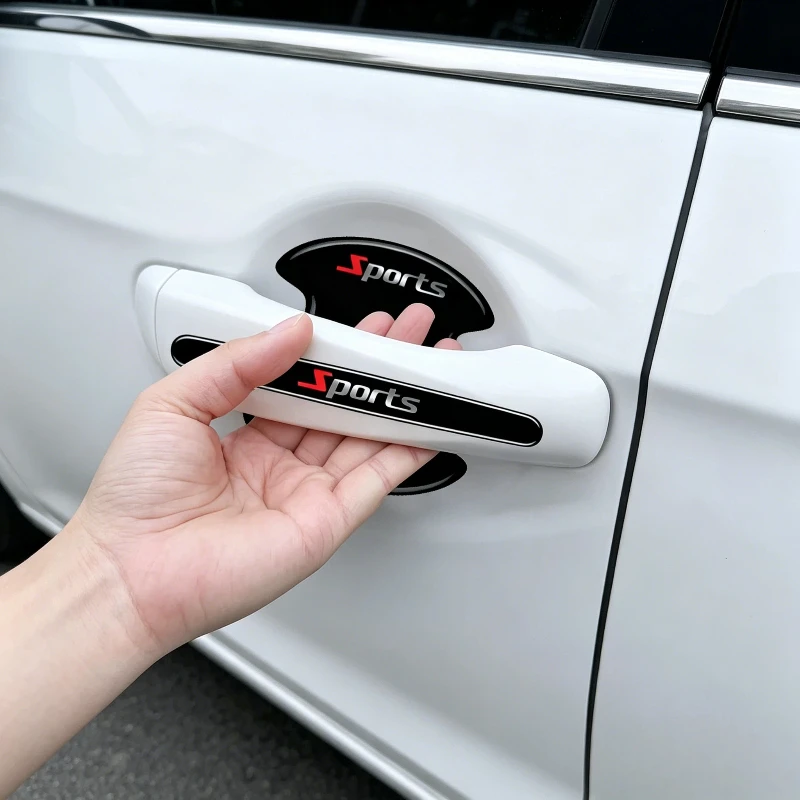 

8Pcs Car Door Handle Bowl Protective Stickers Anti Scratch Anti Collision Exterior Trim Accessories