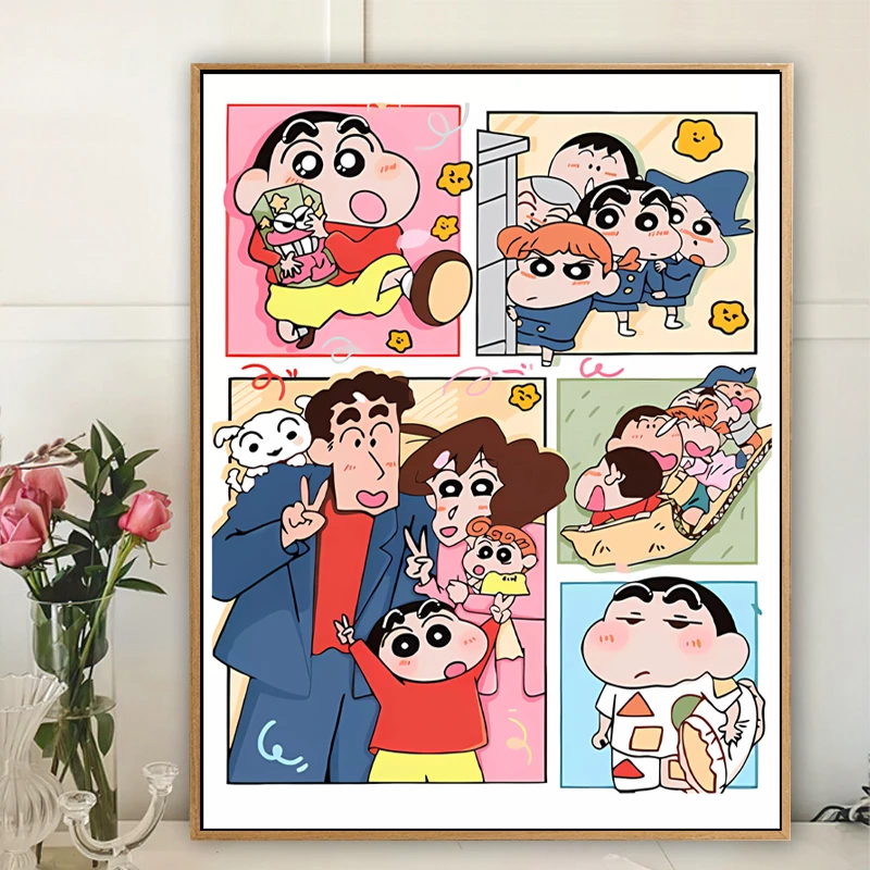 DIY بها بنفسك الكرتون الصبي عبر غرزة التطريز الصينية عبر الابره مجموعات للتطريز الكامل عبر الابره عدة لوحة على الحائط لتزيين المنزل