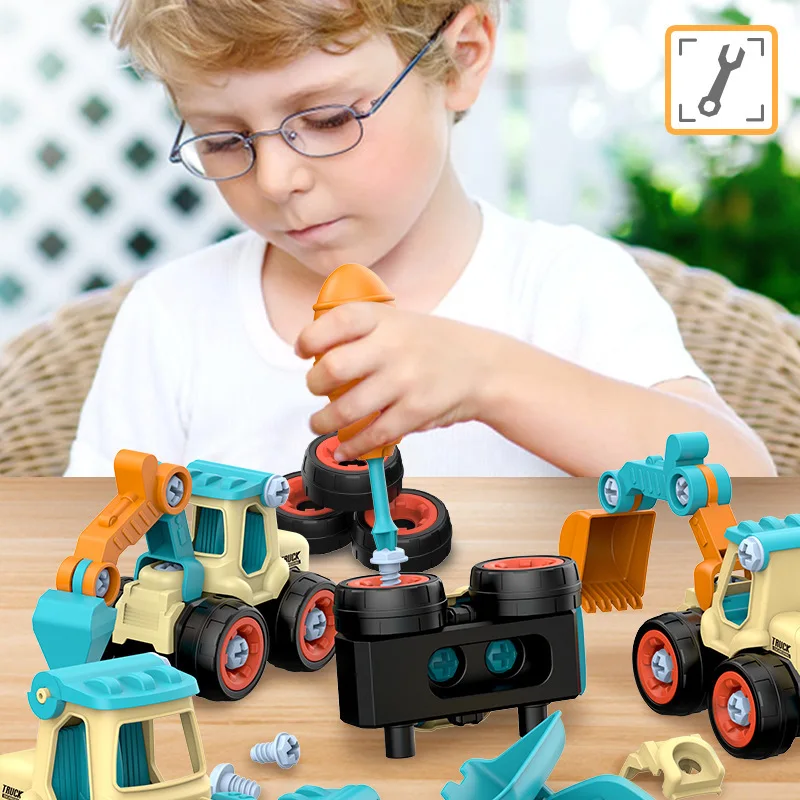 

Diy Screw Engineering Vehicle Truck Excavator Road Roller Bulldozer Puzzle Simulation Model Children Toy Gift B057