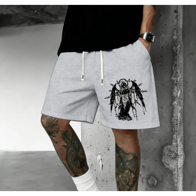 

Men's Summer Dark Gothic Style Casual Shorts, Versatile Casual Sports Shorts Suitable for Both Men and Women's Casual Shorts