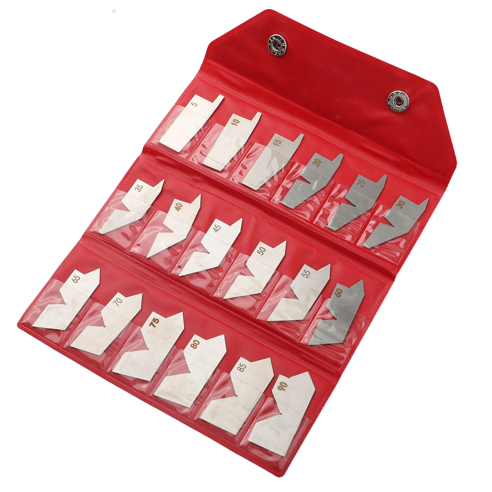 Professional Measurements As Pictured Angle Gauge Set Angle Checking Set 5-90 Degree Angle Gauges 8 Measuring Faces