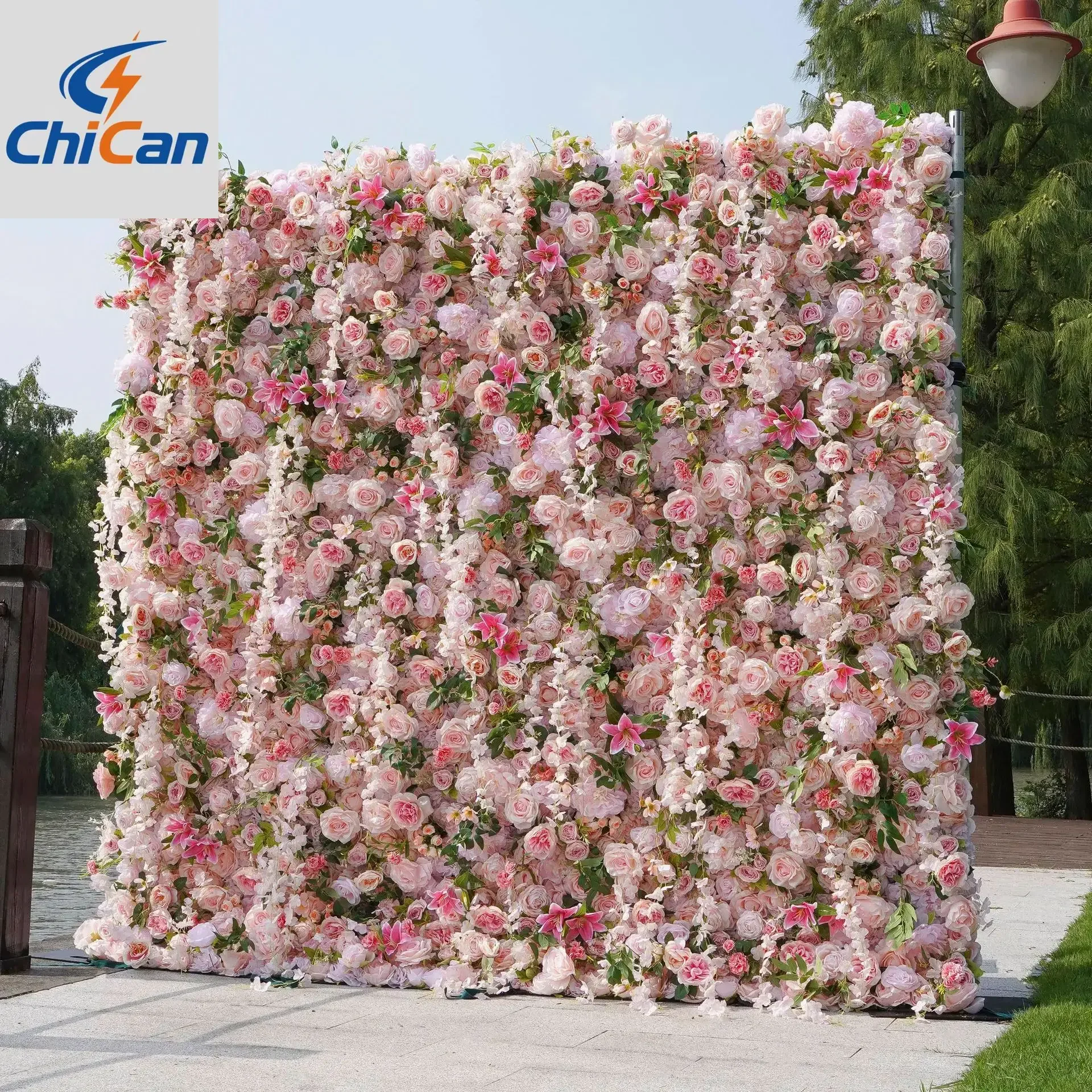 

【Hot】Flower Wall Panel 3D Silk Rose Floral Wall Decor for Wedding Home Decor Background Shop Party Photo Arrangement