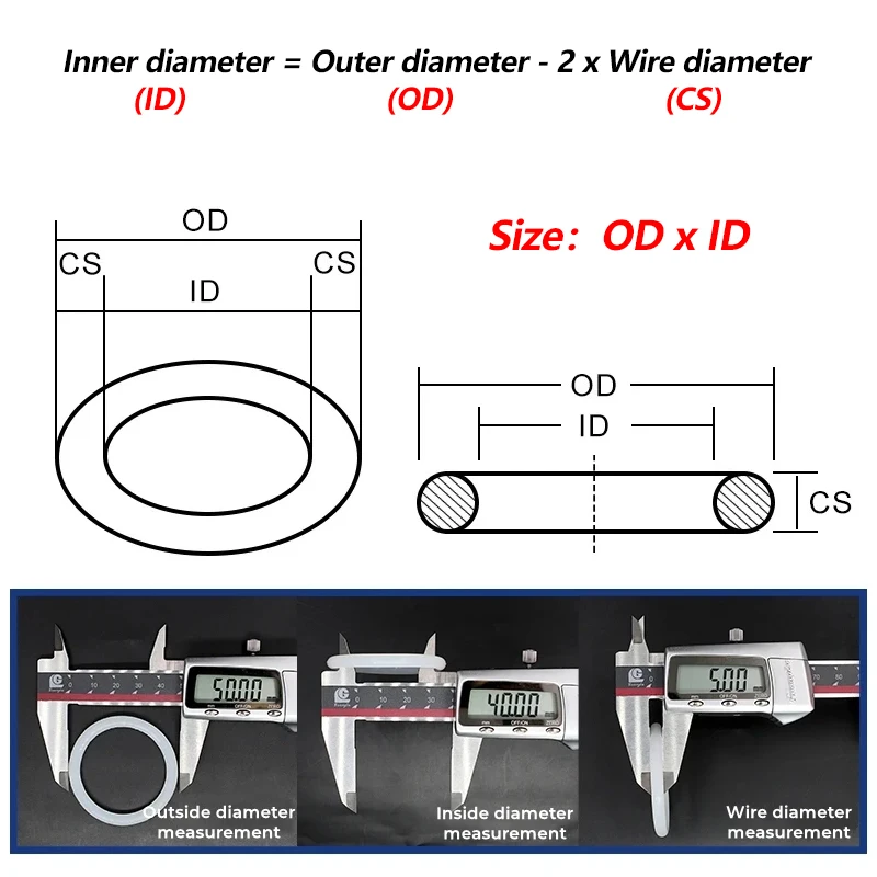 10pcs VMQ O Ring Seal Gasket Thickness CS 1mm OD 5 ~ 40mm Silicone Rubber Insulated Waterproof Washer Round Shape White Nontoxic