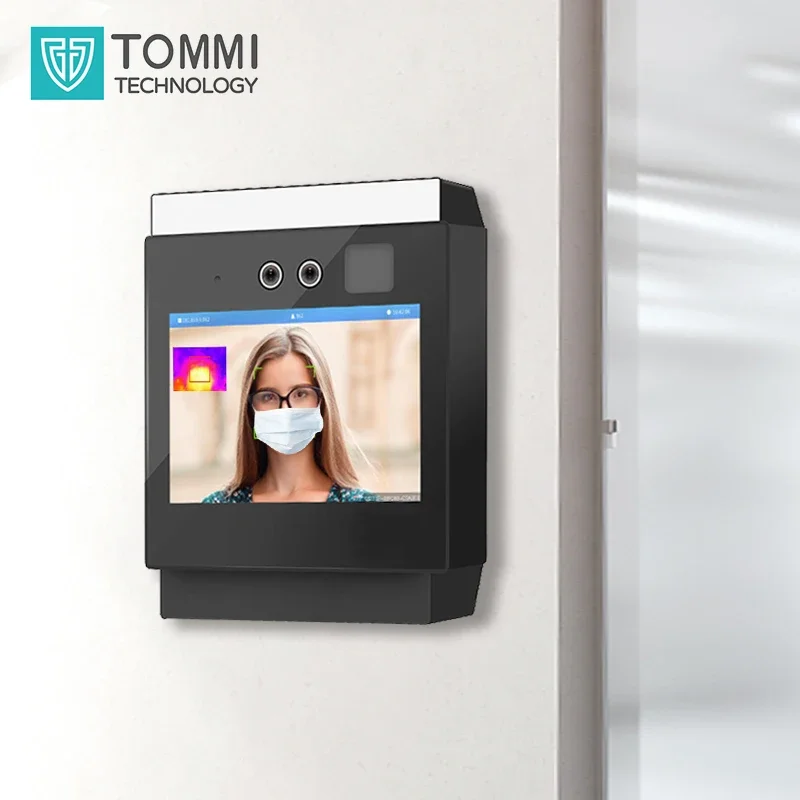 In Stock  5 inch Thermal Face Recognition Mqtt Support time attendance smart Access Control System