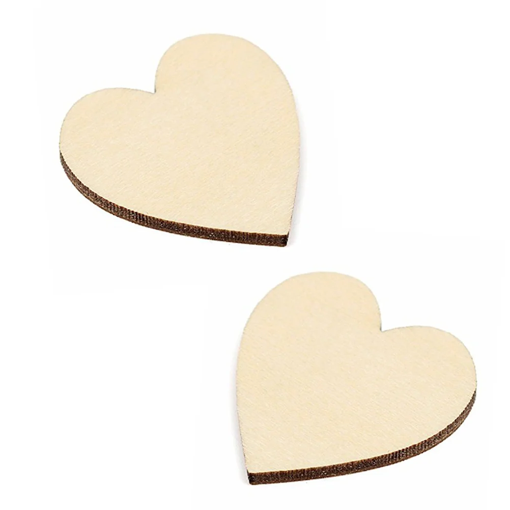 

50pcs Wooden Love Heart Pieces 50Mm For Diy Craft Projects Scrapbooking Decoupage Sign Making Hangers Tags Embellishments