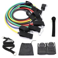 11pcs Set Fitness Latex Resistance Bands Exercise Tubes Practical Elastic Training Resistance Tubes Set