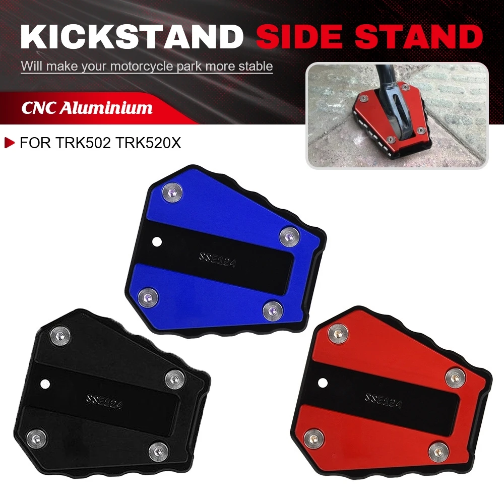 Motorcycle CNC Accessories Kickstand Foot Side Stand Extension Pad Support Plate Enlarge For Benelli TRK502 TRK520X 2017-2024