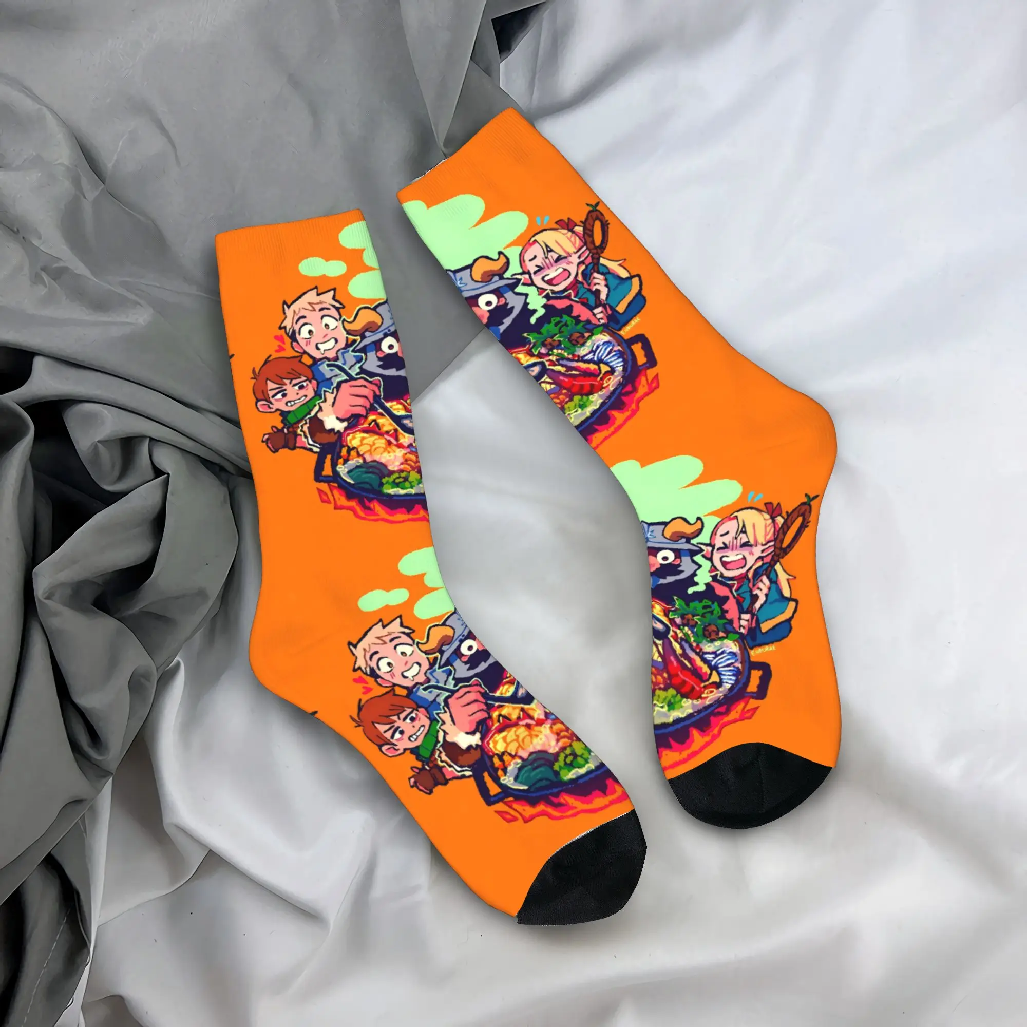 

Женские и мужские носки Dungeon Meshi Delicious in Dungeon, осенние корейские дышащие носки, нескользящие носки для скалолазания на заказ