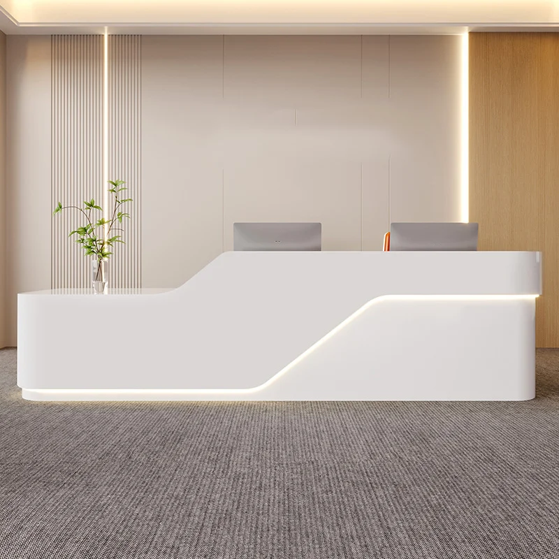 Beauty Salon Reception Desks Clinic Logo Modern Small Space Reception Desks Drawers Bakery Mostrador Recepcion Office Furniture