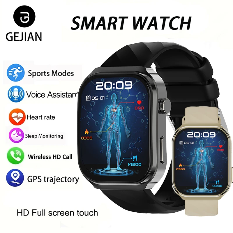 2025 جديد 5.3 ساعة متصلة بالبلوتوث 2.1 بوصة 320*386 دقة عالية دقة معدل ضربات القلب مراقبة الصحة ساعة رياضية