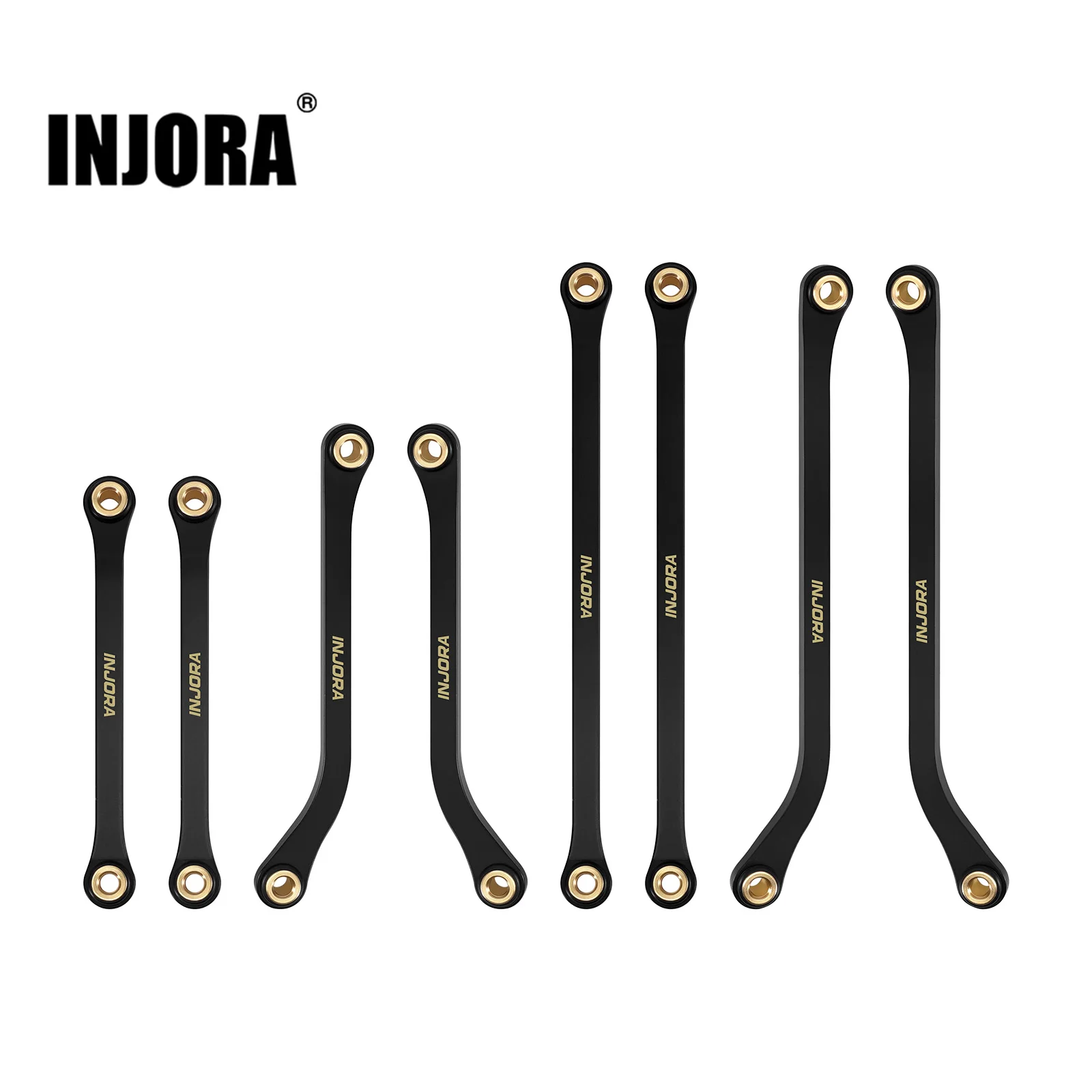 INJORA Brass High Clearance Links Set for 1/18 RC Crawler TRX4M High Trail K10 F150 Upgrade (4M-97)