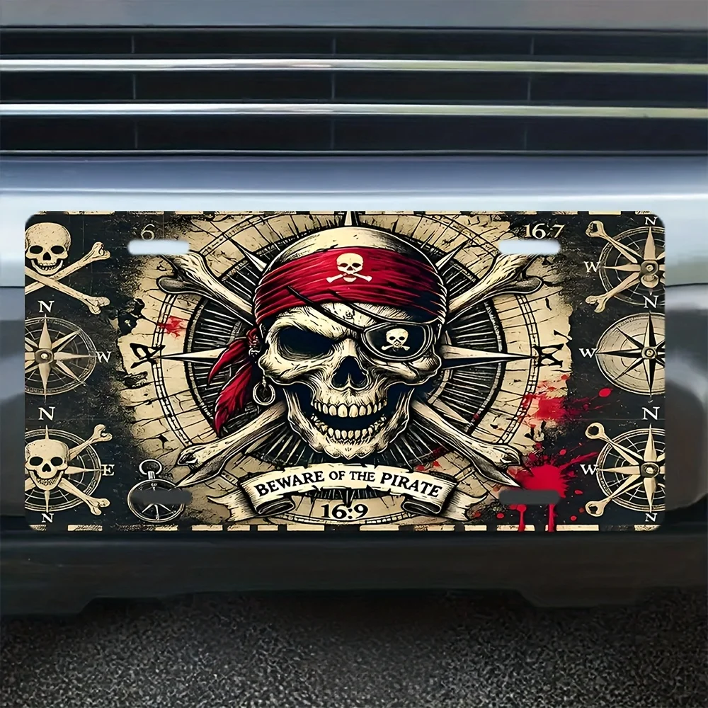 2D 1pc 6*12 inches (15*30cm) Matte Aluminum License Plate, Fun Novelty License Plate for Car, Truck, Home, Garage, Bar - Indoor/