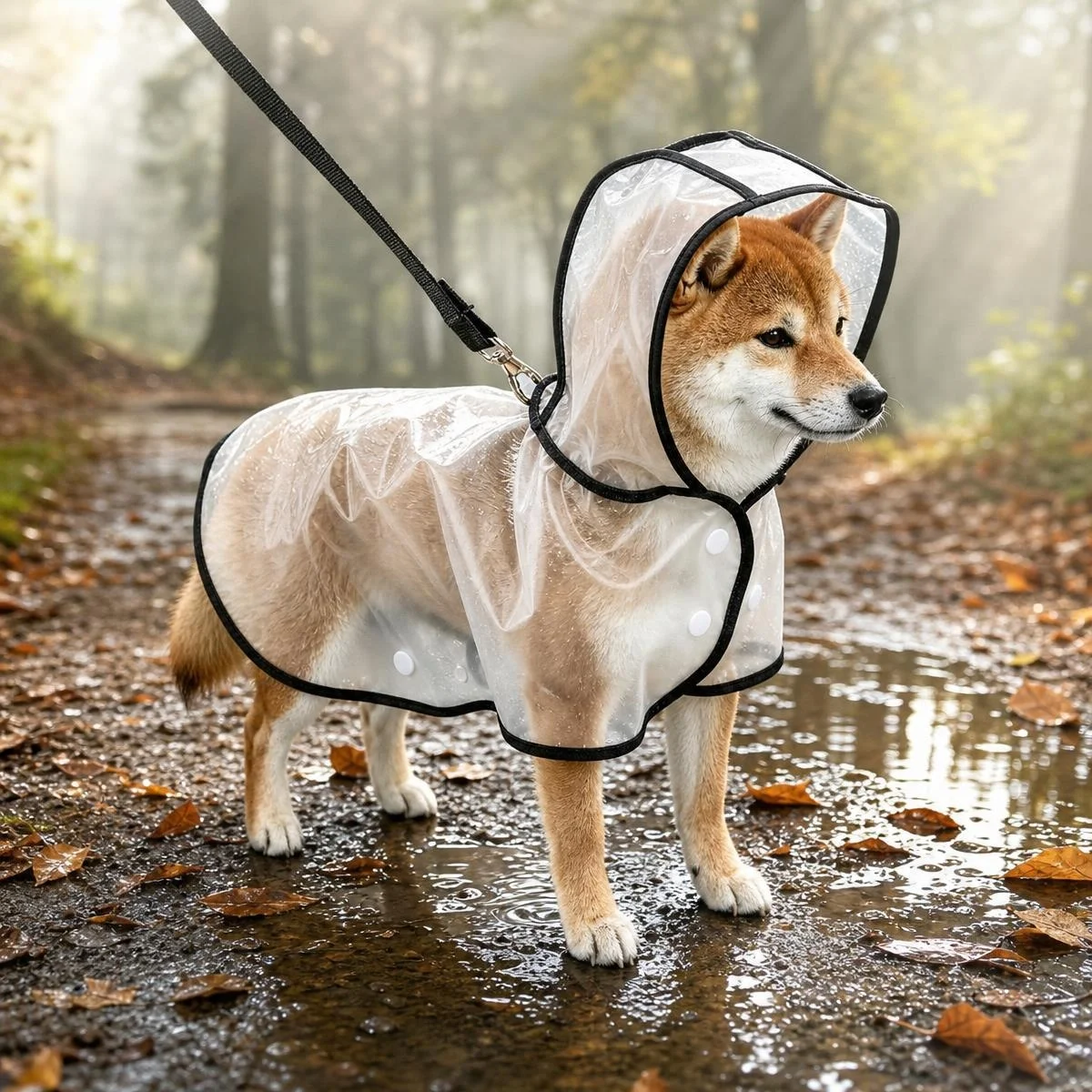 Cape Hooded Raincoat For Dogs Keep Your Pet Dry Rainstorm Level Comprehensive Waterproof Dog Rain Clothes Outdoor Accessories