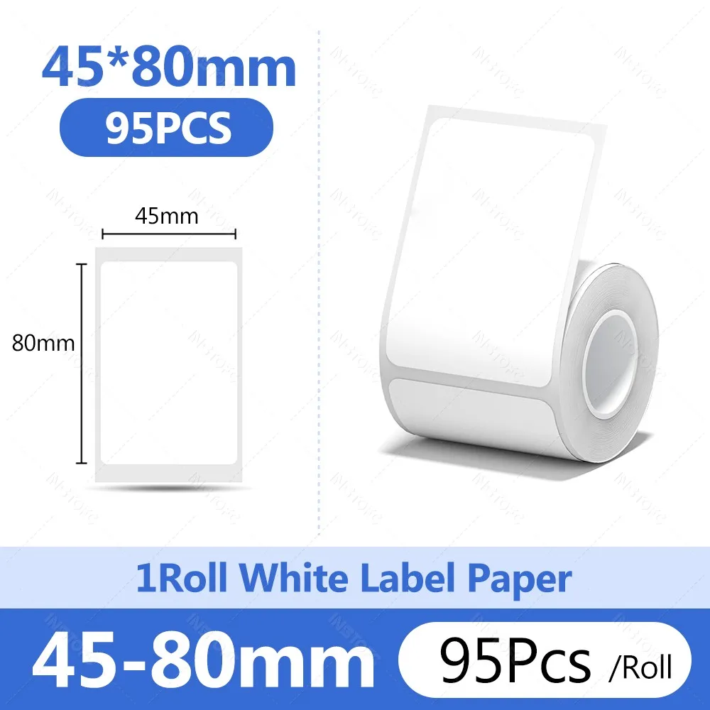 Niimbot B21/B1/B31 Thermisch Label Sticker Papier Rond Wit 20-50mm Breedte Kleding Tag Commodity Prijs Voedsel Zelfklevend