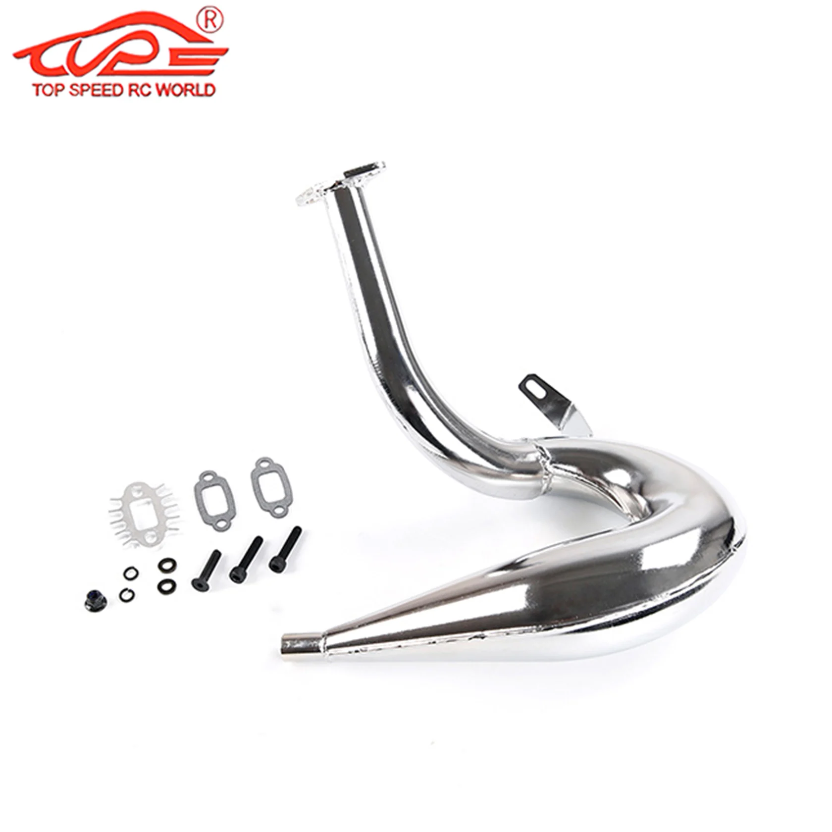 Conjunto de tubos de exhuast para motor de carro a gás Rc, escala 1/5, HPI ROFUN BAHA ROVAN KM BAJA 5B 5T 5SC Buggy Truck, peças de atualização