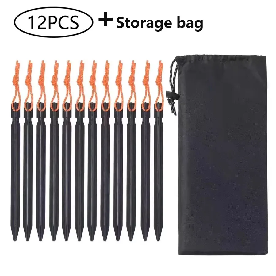 18cm/7 Zoll Zeltnägel, Leichte Bodenheringe für Campingplätze, Zeltzubehör für Wandern und Camping