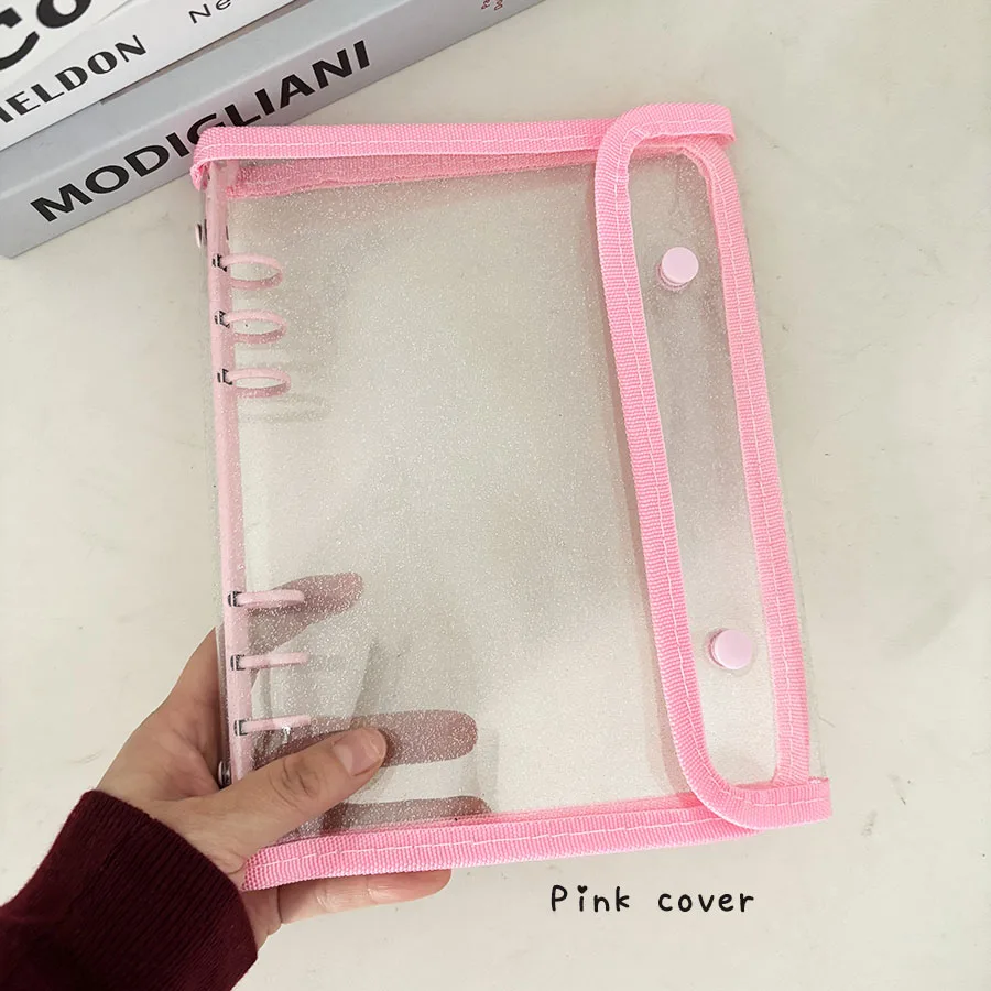 SKYSONIC A5-Ordner mit doppelter Schnalle, 10 Stück Nachfüllhüllen, Taschen, DIY-Fotosammelbuch für lose Blätter, Kpop-Organizer-Halter – Detail 10