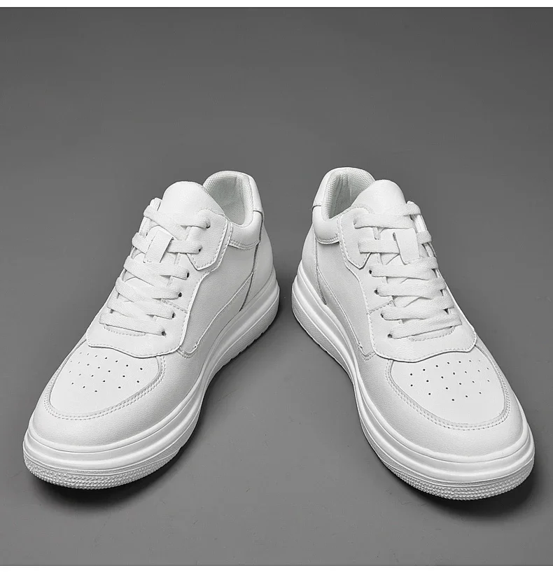 Lift Turnschuhe Mann Aufzug Schuhe Höhe Erhöhen Einlegesohle 8 cm Weiß Schwarz Größere Schuhe Männer Freizeit Mode Sport Plus größe 36-44 – Detail 22