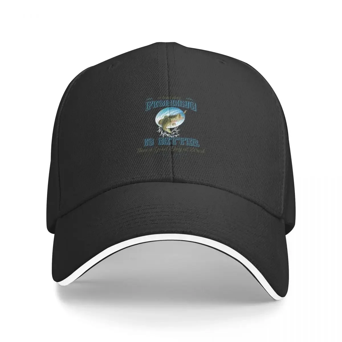 A Bad Day Fishing Is Better Than a Good Day At Work Baseball Cap Hat Baseball Cap derby hat |-F-| Bobble Hat For Girls Men's