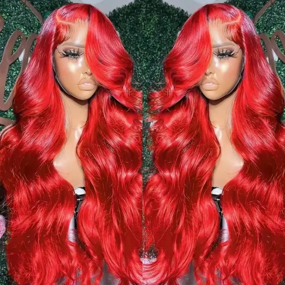 30 34 بوصة الجسم موجة الساخن الأحمر 13x6 13x4 الدانتيل الشفاف الجبهة خصلات الشعر المستعار الإنسان للنساء الملونة الدانتيل الباروكات الأمامية قبل قطعها