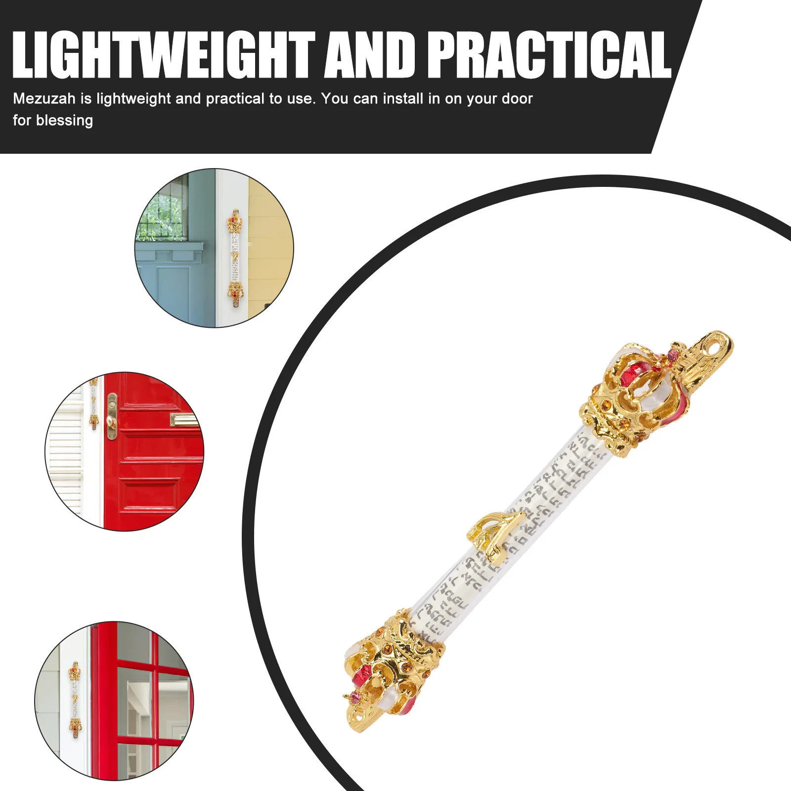 Judaica Mezuzah Metalowa Mezuzah na Drzwi Boczne Religijny Znak Błogosławieństwa na Drzwi Domowe Żydowski Prezent Pamiątkowy na Utratę Matki