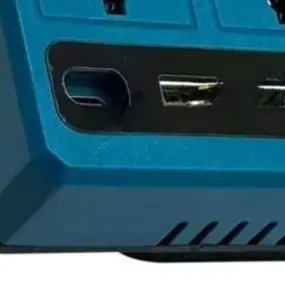 

Dual Port Foot Lithium Battery Converter 18V-21V DC To 220V AC Inverter With 4 USB Ports Voltage Display For Outdoor Travel