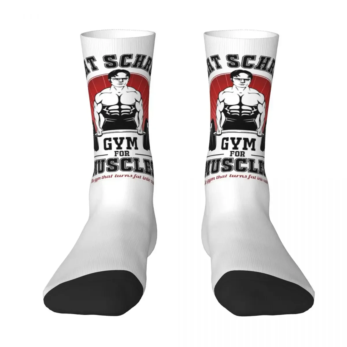 Dwight Schrute's Gym For Muscles Socks Harajuku High Quality Stockings All Season Long Socks Accessories for Unisex Gifts