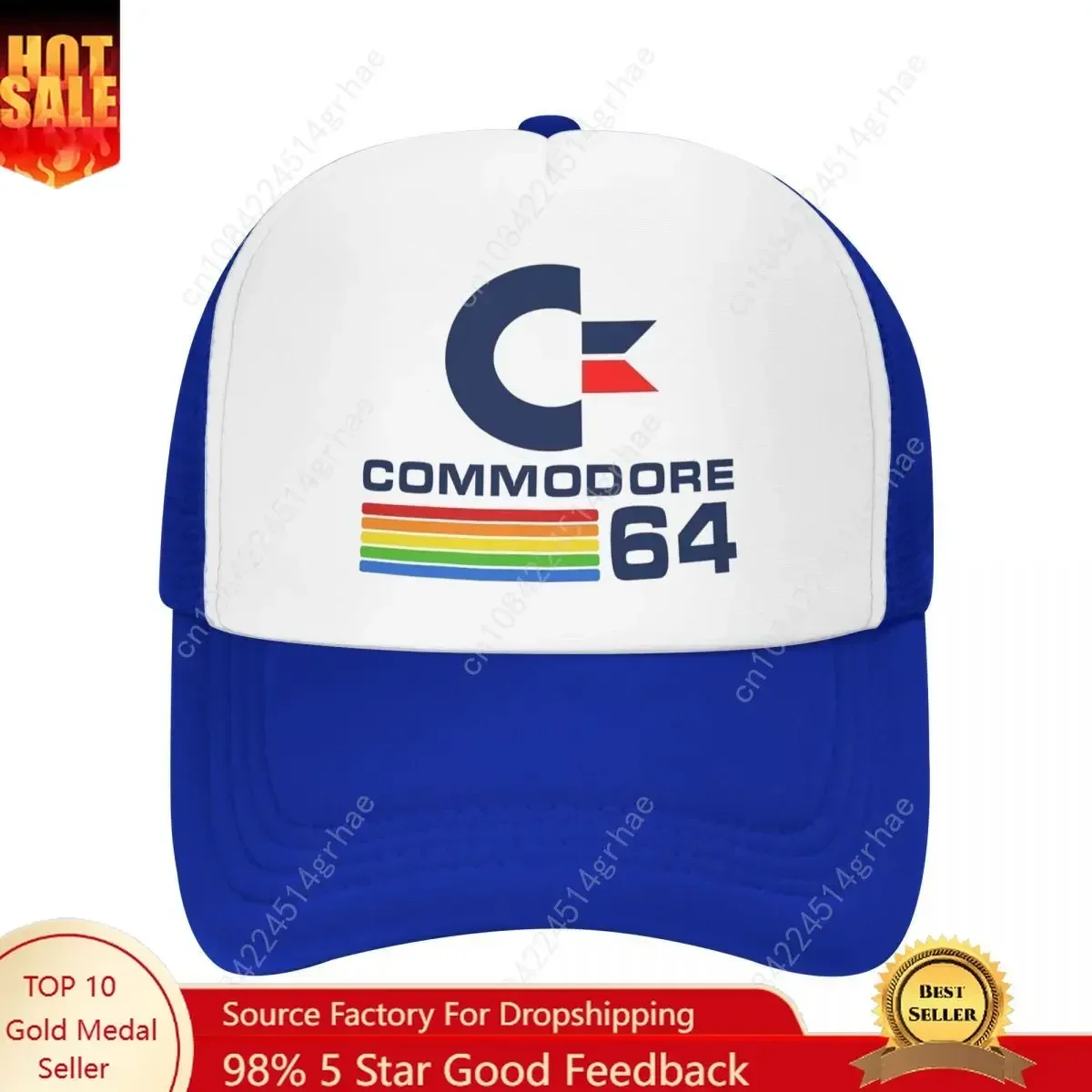 Commodore 64 Mesh Baseball Caps Men Women Hip-Hop Sun Hats Computers Dad Hat Adjustable Snapback Caps High Quality Trucker Cap