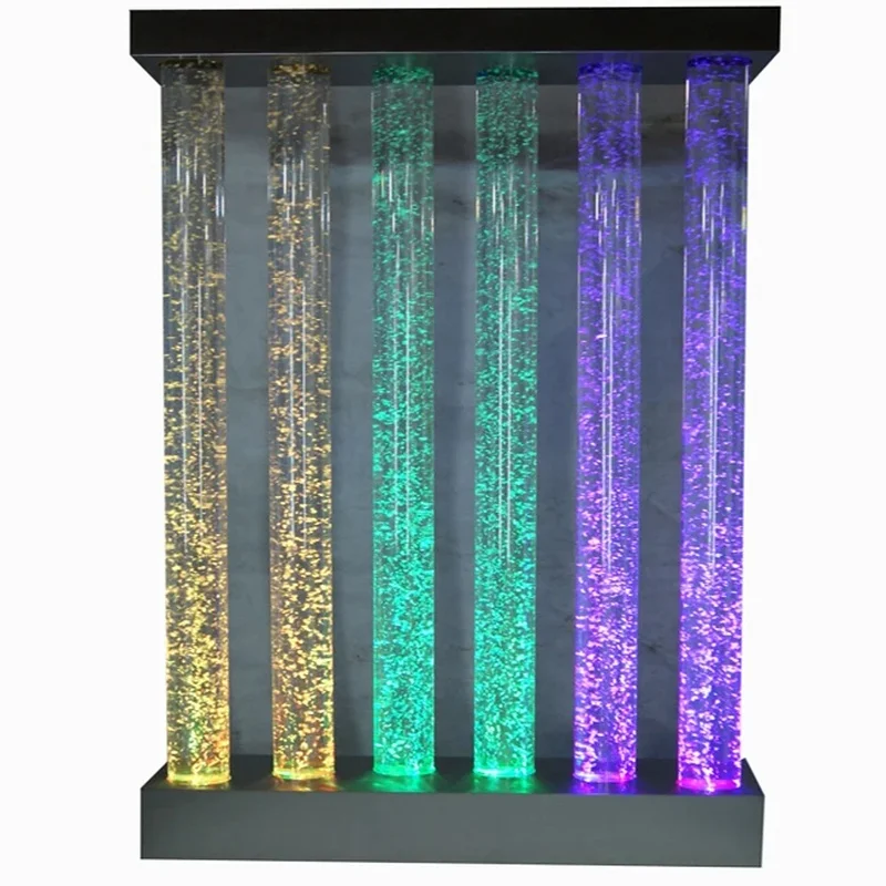 custom.Indoor Feature LED Light Decoration Bubble Tube  Big Size Acrylic Bubble Wall Room Divider Screen