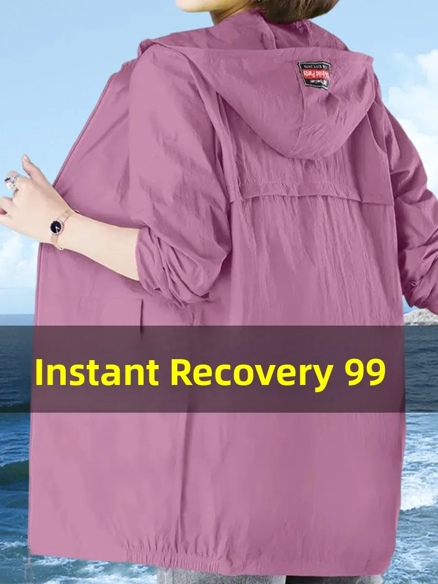 

Women's Summer New 2026 Breathable Lightweight Long Ice Silk Sun Protection Outerwear Coat Loose Fit Zipper Pocket Decorative...
