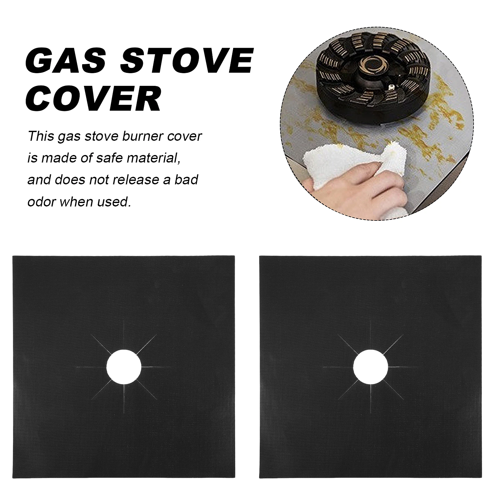 4 Pcs Gas Stove Protection Mat Kitchen Protector Range Cover Burner Covers Heat Resistant Supplies Gap
