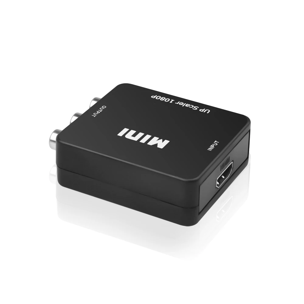 1080P HDMI-compatible To AV Scaler Adapter Video Composite Converter Box RCA AV to HDMI-compatible CVSB L/R Video Scaler Adapter