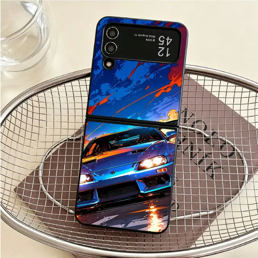 Racing Sports Car Case for Samsung Galaxy Flip4 Flip7 FE Flip6 Flip5 Flip3 Z Flip 7 6 5 4 3 Back Phone Cover Funda view 3