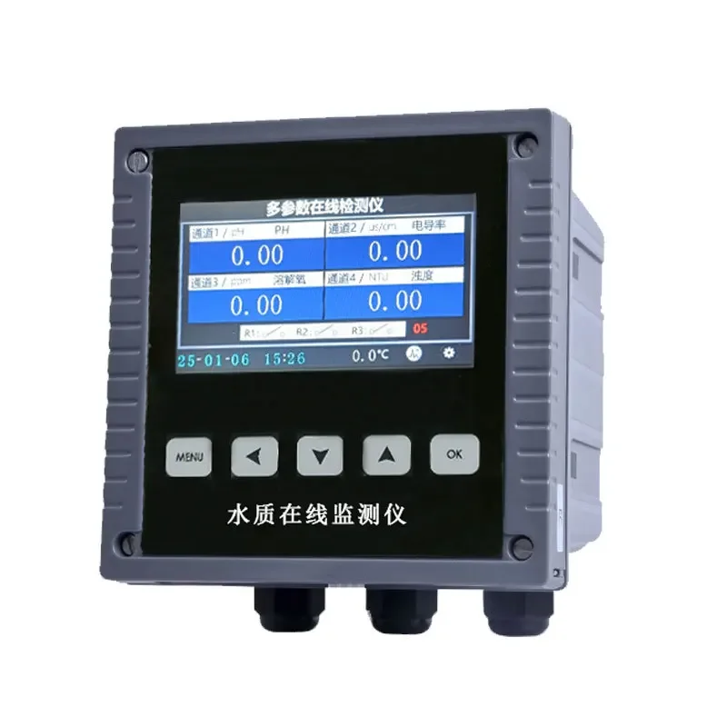 Online multi-parameter water quality analyzer PH turbidity dissolved oxygen conductivity ammonia nitrogen residual