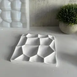 Vassoio geometrico stampo in Silicone fai da te gesso fatto a mano resina epossidica piatto di stoccaggio di gioielli in cemento stampi per colata forniture per la casa