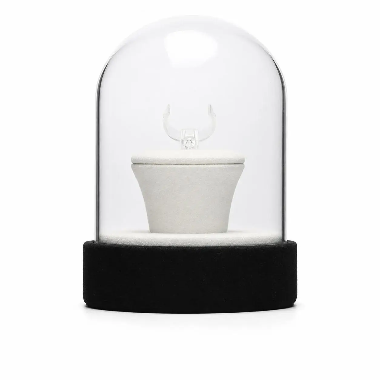 Jewelry Display with Glass Dome Sophisticated Jewelry Pedestal with Dome Glass Cloche Protective Bell Jar Decorative