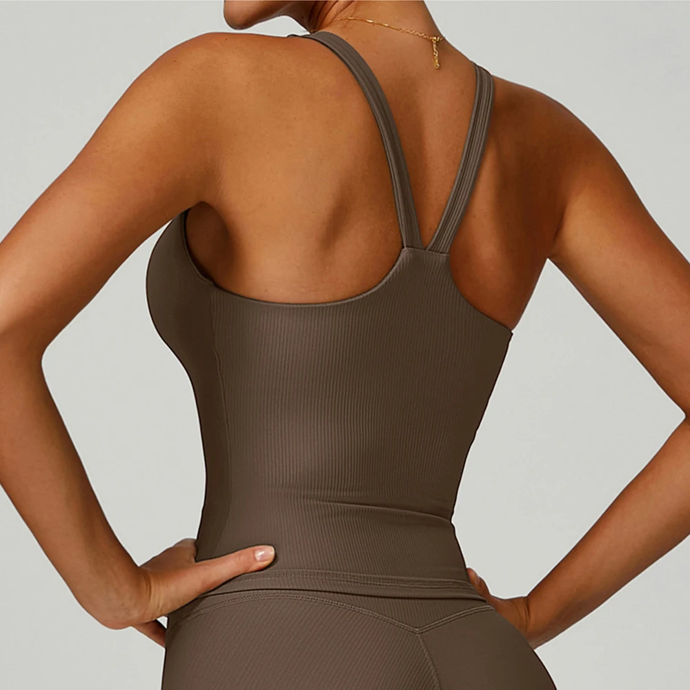 

Sports Vest Women Cross Back Yoga Top Breathable Shockproof Fitness Sport Bra With Padded Push Up Crop Top Running Sportswear