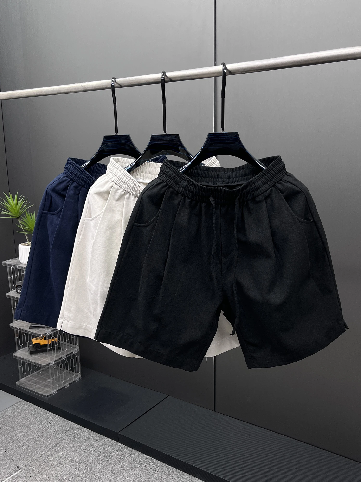 

Casual Men's Summer 2025 Faion Brand Pleated Loose Straight Leg Sport orts Youth Haome Large Boxer Breathable Comfortable
