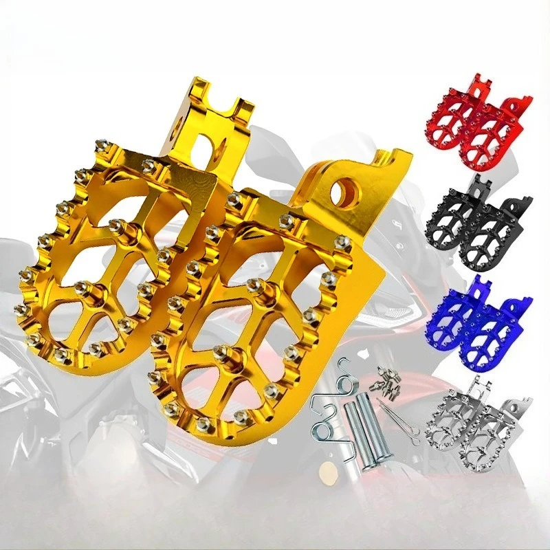 Motorcycle CNC Aluminum Alloy CRF125/250 Foot Pedal with Teeth, Multi-Color Options, Wear-Resistant and Durable