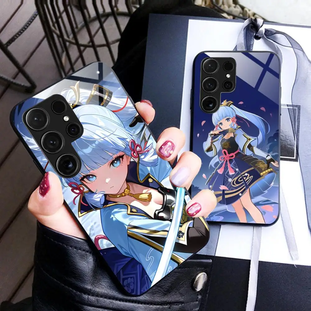 Game GI Ayaka Phone Case for Samsung Galaxy A56 55 54 53 52 51 36 35 34 23 16 15 5G Glass Protective Cover
