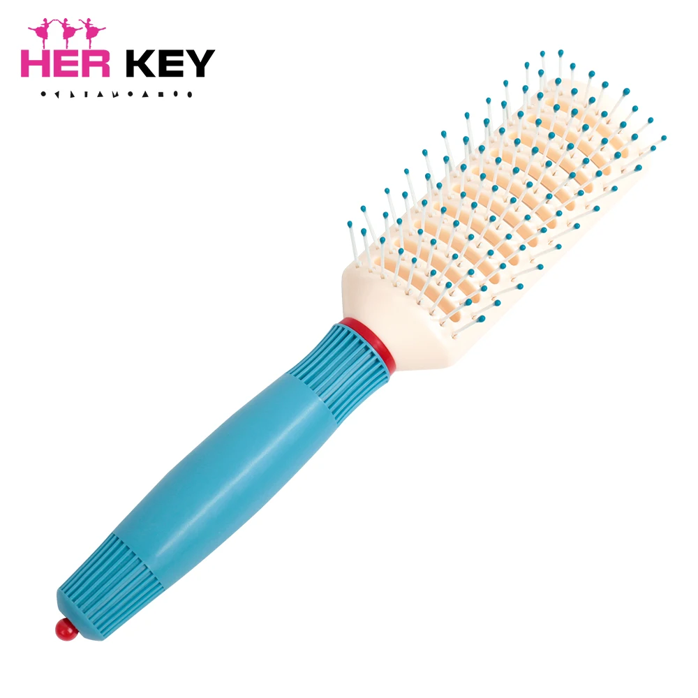 

9-Rows Detangling Hair Brush Denman Detangler Hairbrush Scalp Massager Straight Curly Wet Hair Comb