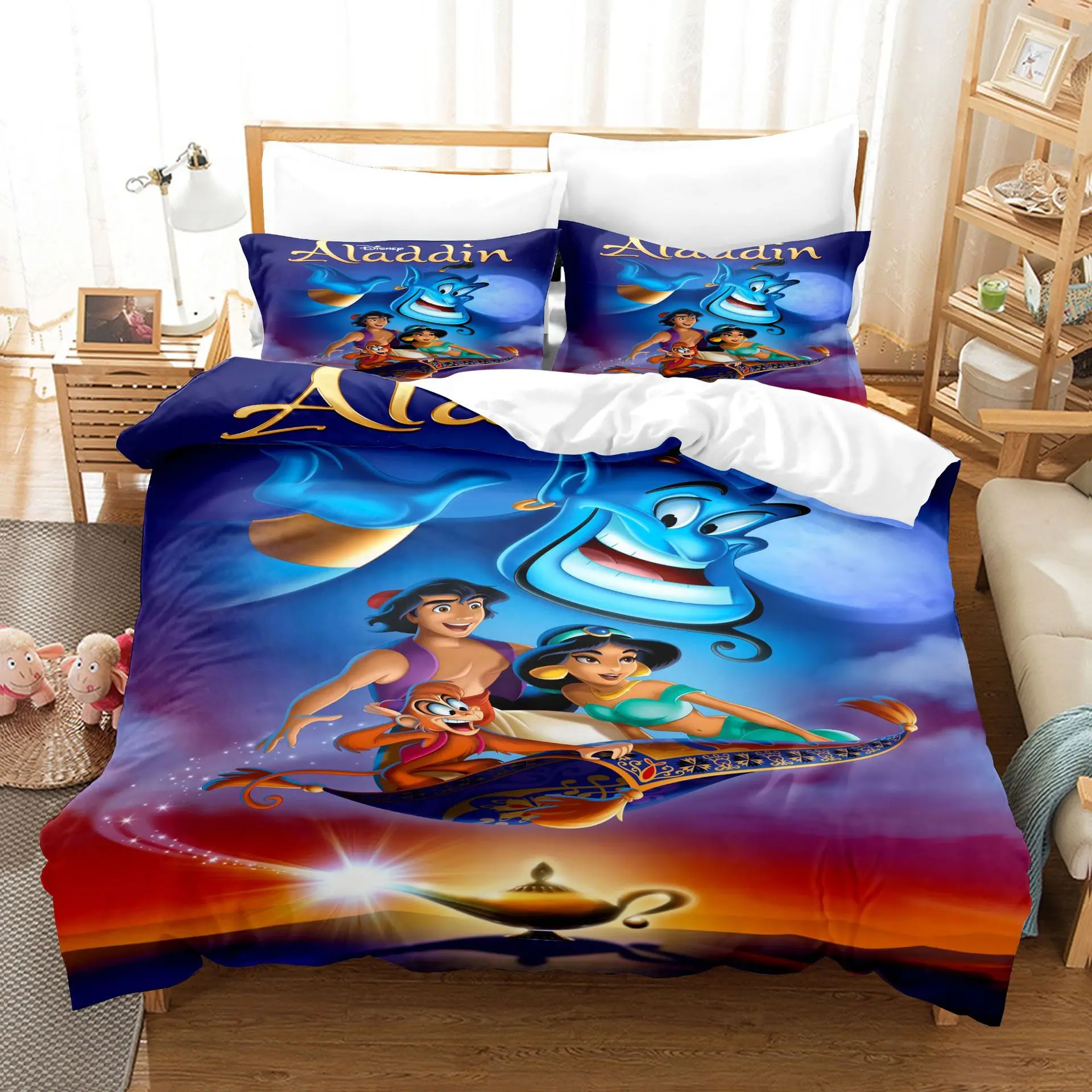 

Aladdin Bedding Set Disney Duvet Cover Set 2/3pcs Quilt Cover And Pillowcase Home Textile Gift